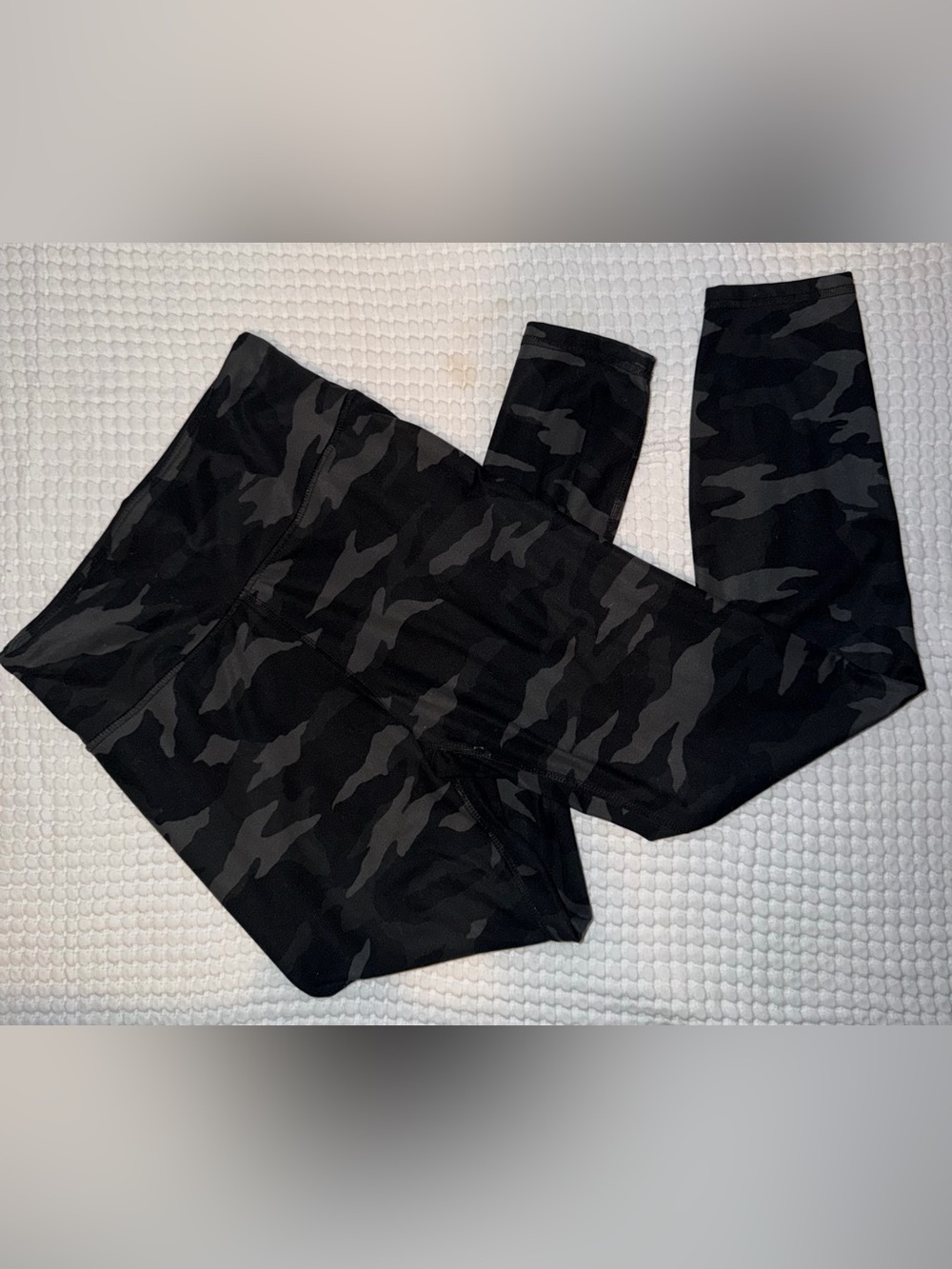 Black & Charcoal Camo Leggings
